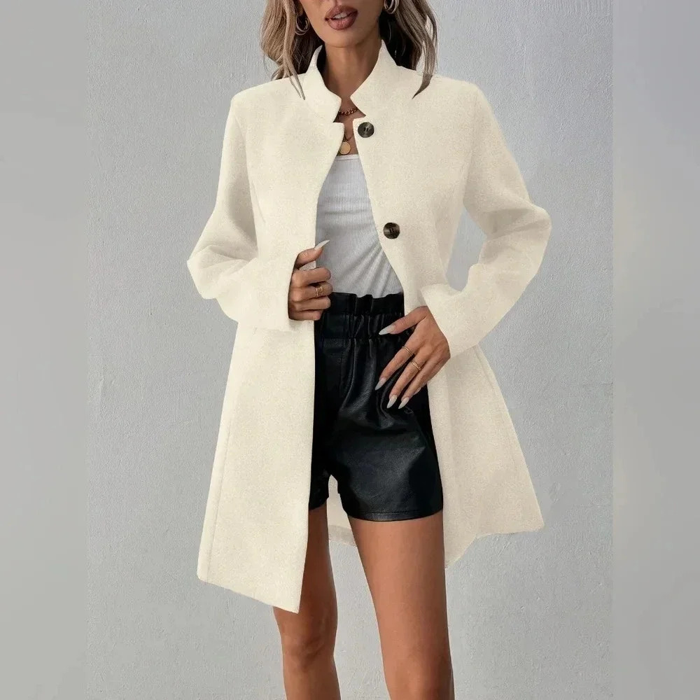 Single-Breasted Coat With Side Pockets - image 4